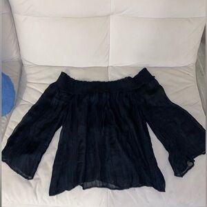 Off the shoulder black top